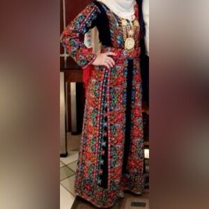 Multicolor Embroidered Thobe Dress